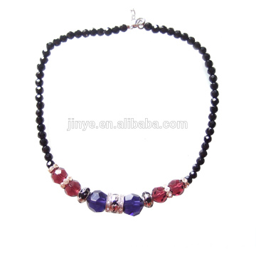 Mode Boho Bling Bling coloré Chunky collier de perles de cristal